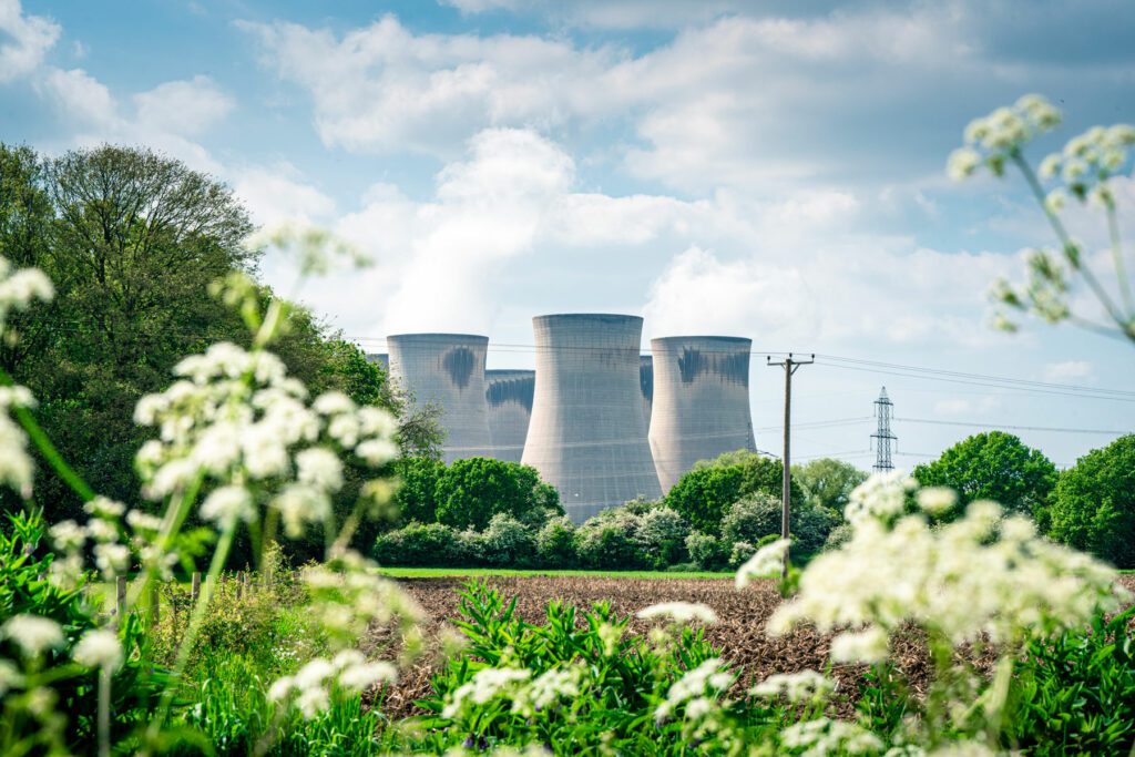 View of power plant at Drax power station