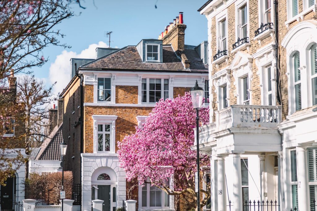 Colorful spring season view of the heart of London,