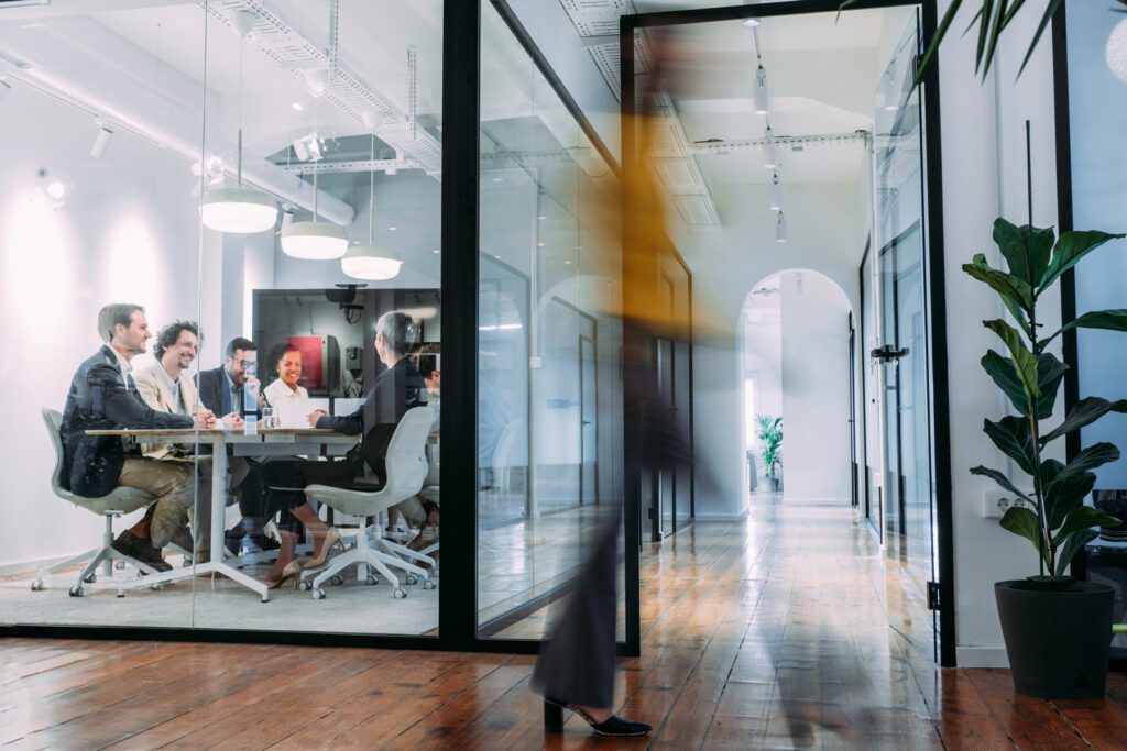 Shot of business people having a meeting in board room.